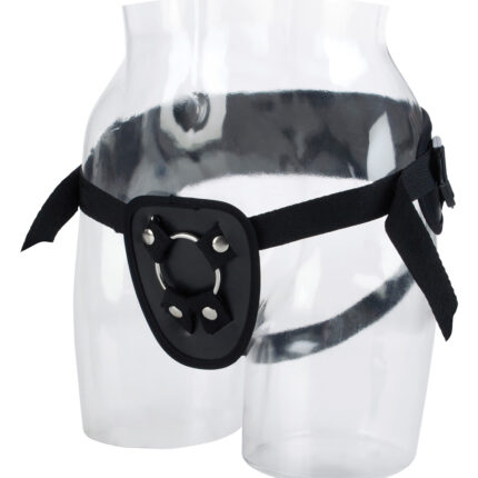 Uprząż skórzana z regulowanymi szelkami strap-on