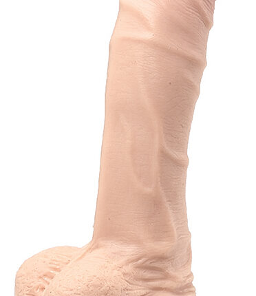 Gruby wibrator penis dildo z dużymi jądrami 17cm
