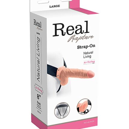 Realistyczny pusty penis na paskach męski 20cm