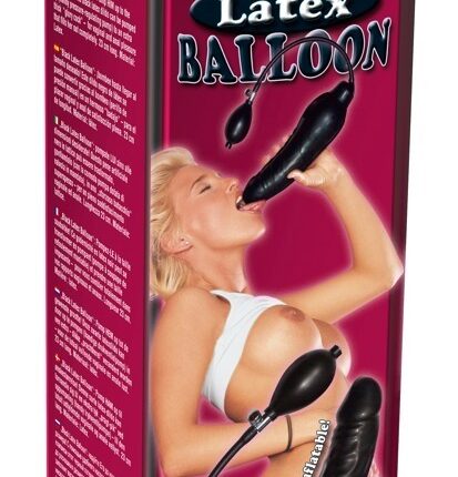 Nadmuchiwane żylaste dildo czarne gumowe