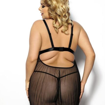 Solange black chemise XXL+ (czarna halka)