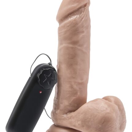 Grube realistyczne dildo wibrator przyssawka 18cm