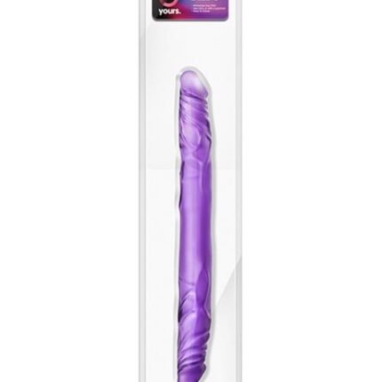 Dildo-b yours 14""""double dildo purple