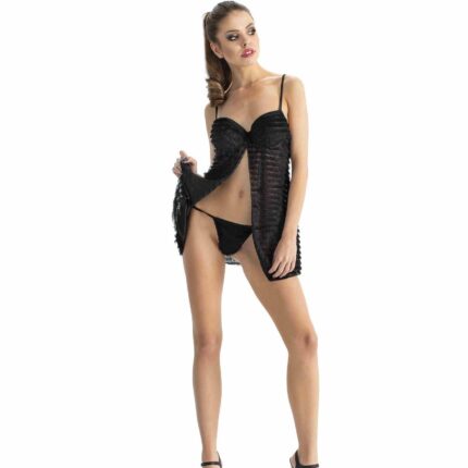 Erotyczna koszulka pushup stringi sex komplet l/xl