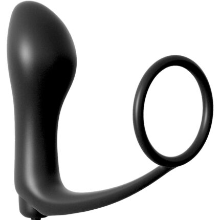 Plug-ASS GASM COCKRING PLUG BLACK