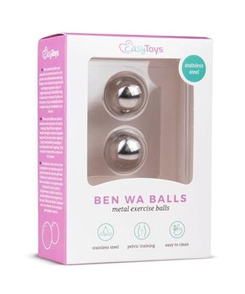 Kulki-Silver ben wa balls - 19mm