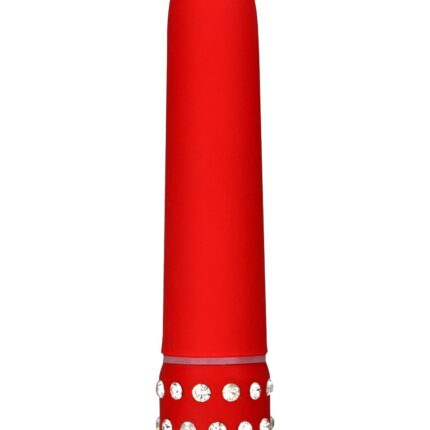 Smukły gładki klasyczny wibrator kryształki 15cm