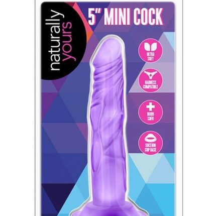 Dildo-naturally yours 5inch mini cock purple