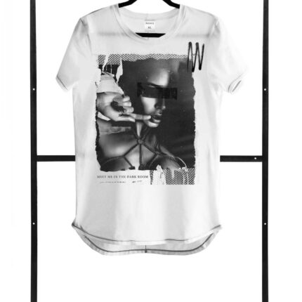 T-shirt men white S fashion