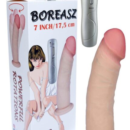 Realistyczny penis dildo z rotacją cyberskóra 20cm