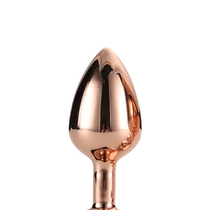 Złoty korek analny zatyczka z diamentem plug 7 cm