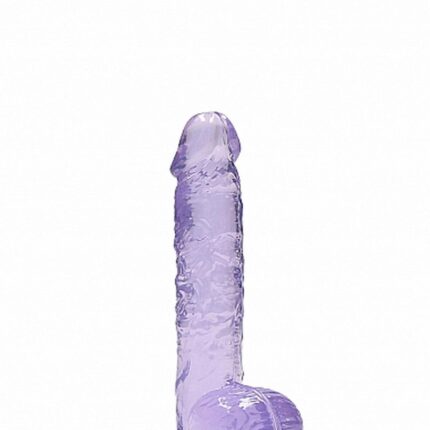 Dildo z przyssawką mały fioletowy penis 17 cm