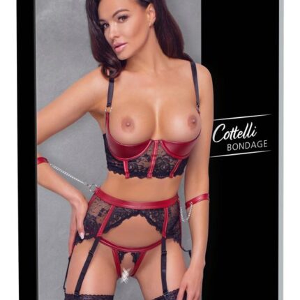Shelf Bra Set black/red M