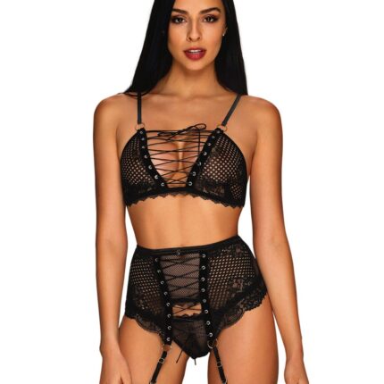 Komplet stanik pas stringi obsessive basitta s/m