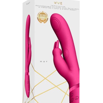 May - Pulse-Wave & C-spot & G-Spot Rabbit - Pink