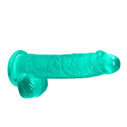 Zielone dildo do penetracji pochwy i anusa 17 cm