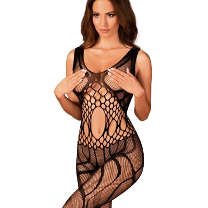Bodystocking seksowny otwarty krok siateczka S/M/L