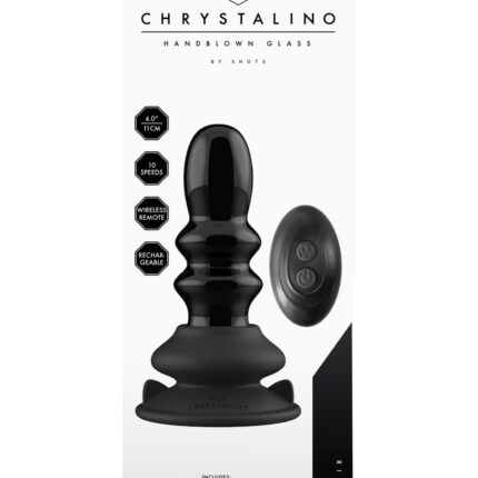 Dildo szklane z wibracjami na przyssawce