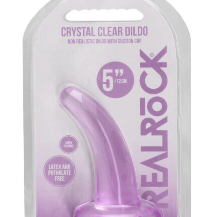 Dildo zakrzywione fiolet z mocną przyssawką 12 cm