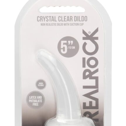 Lekko zagięte małe przezroczyste sex dildo 12 cm